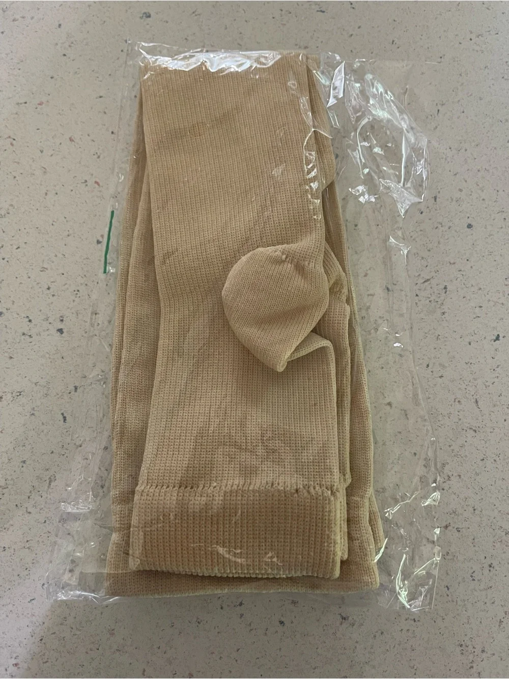 New!Beige Compression Toe-Opening Knee hi compression socks! 18-21 compr.  L/XL